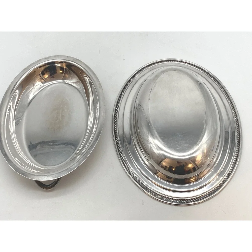 International Silver Co Castleton Serving Dish Silver Plated Covered Oval 682
